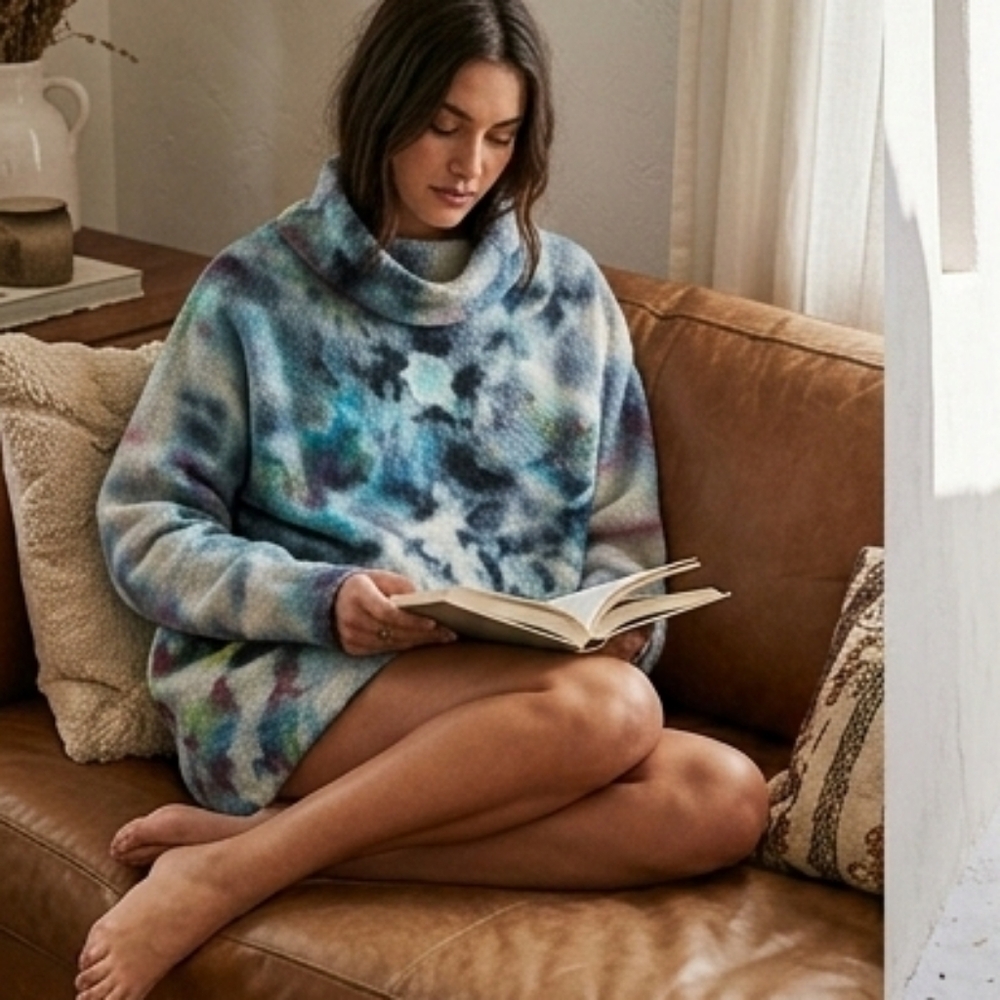 Free People Ottoman Slouchy Tie-Dye Tunic Dress